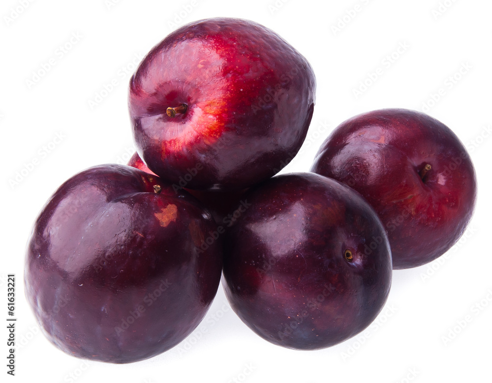 Plum. Ripe plum fruit on background