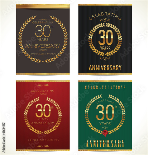 Aniverrsary laurel wreath banner collection, 30 years