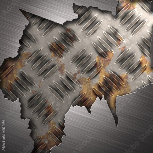abstract metal plate background with rust