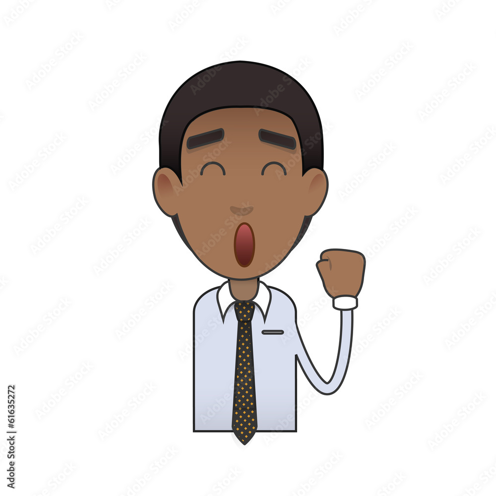 Happy businessman over isolated background. Vector design. Happy businessman over isolated background. Vector design.