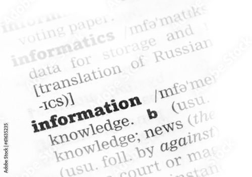 Information Dictionary Definition