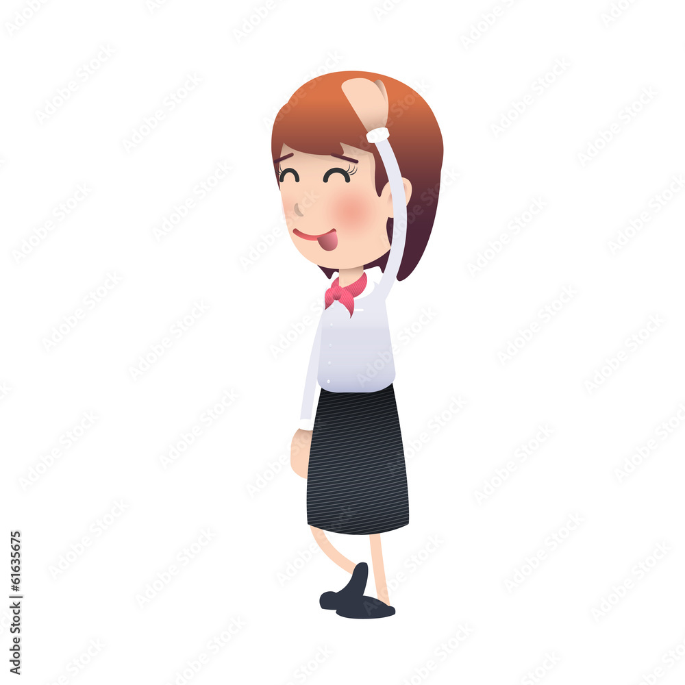 Flushed woman over isolated background. Vector design. Flushed woman over isolated background. Vector design.