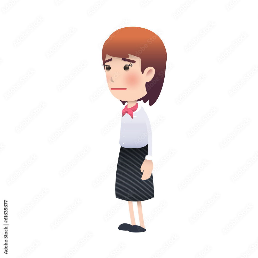 Young woman surprised over white background. Vector design. Young woman surprised over white background. Vector design.