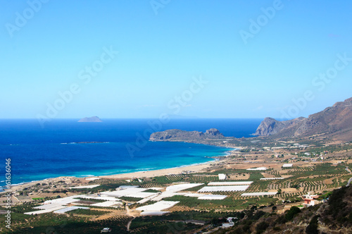 Amazing view over the bay of Falassarna, Crete island, Greece