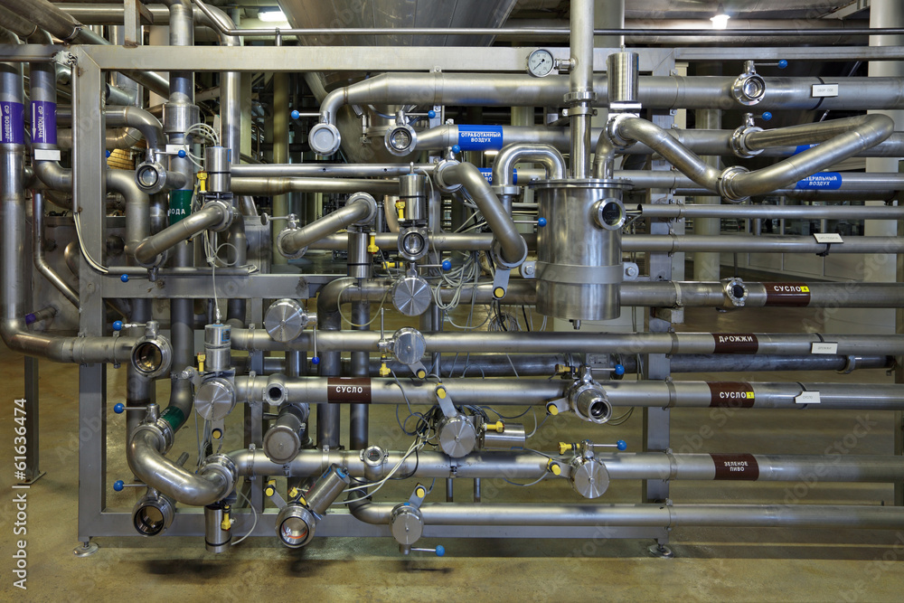 Distribution unit, interior of brewery Distribution unit, interior of brewery
