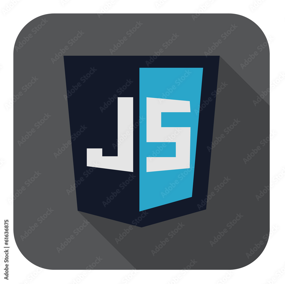 vector illustration of dark blue shield with javascript line on vector illustration of dark blue shield with javascript line on
