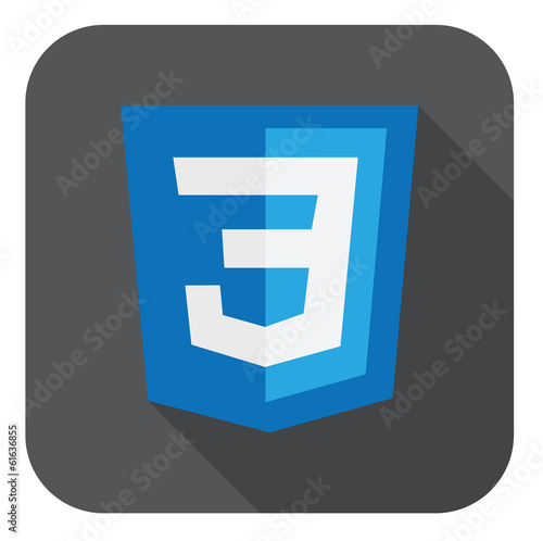 vector illustration of blue shield with css three number on the