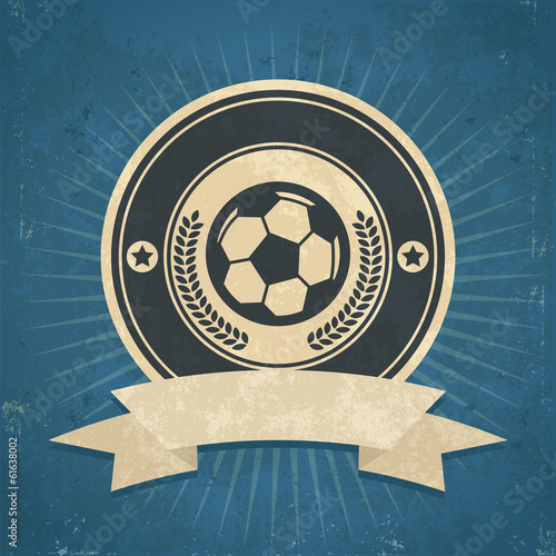 Retro Soccer Ball Emblem