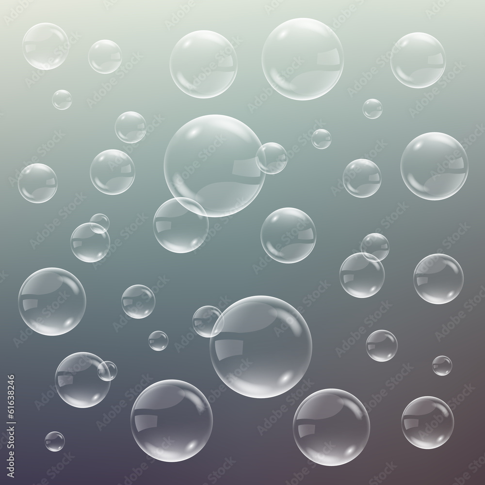 Soap bubbles. Vector Soap bubbles. Vector
