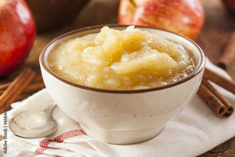 Healthy Organic Applesauce with Cinnamon Healthy Organic Applesauce with Cinnamon