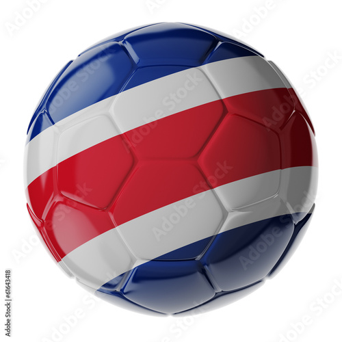 Soccer ball. Flag of Costa Rica