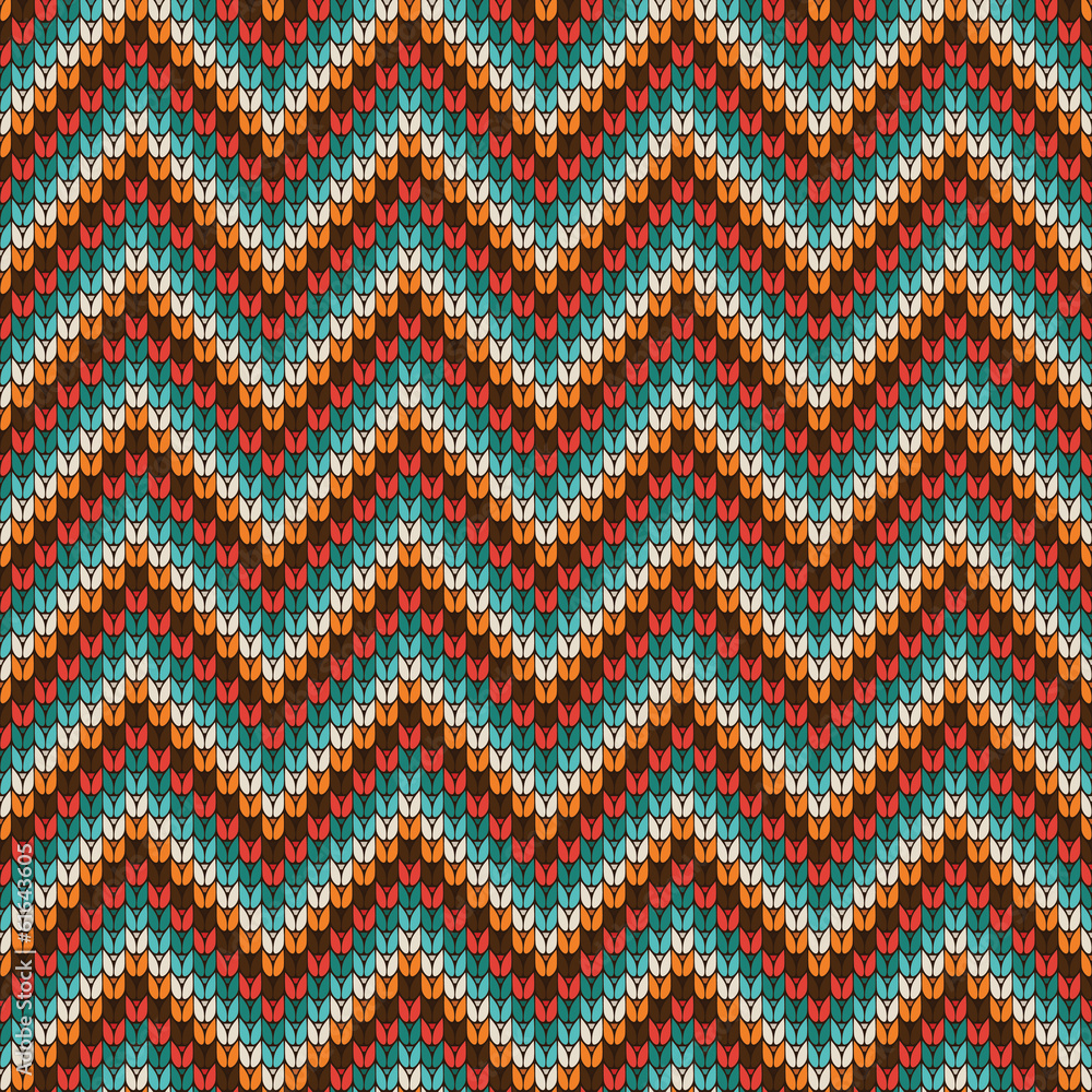 Seamless Zigzag knitting pattern