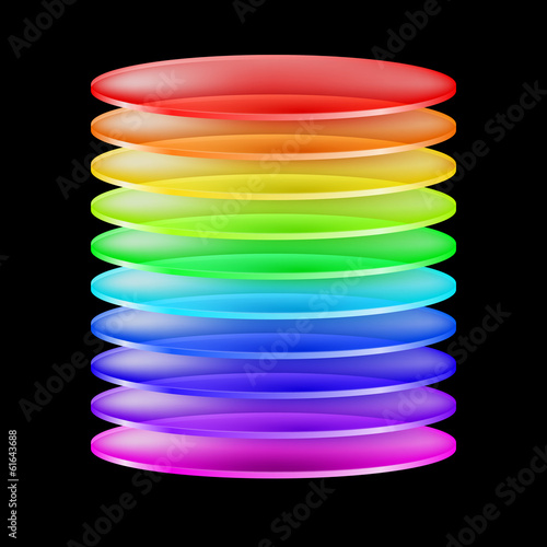 Abstract colorful cylinder