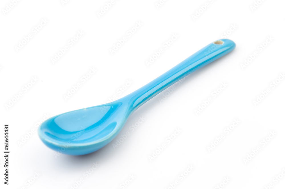 blue spoon isolated white background blue spoon isolated white background