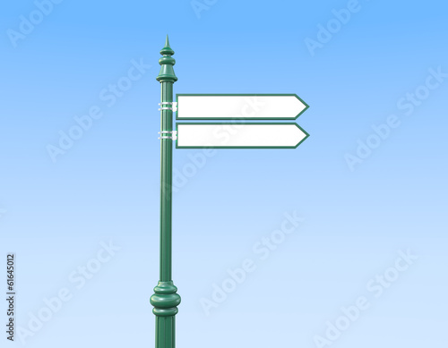 Classic Sign Post with two Signs sky