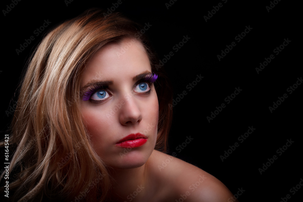 Fototapeta premium Beautiful young woman face