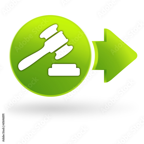 enchère sur symbole web vert