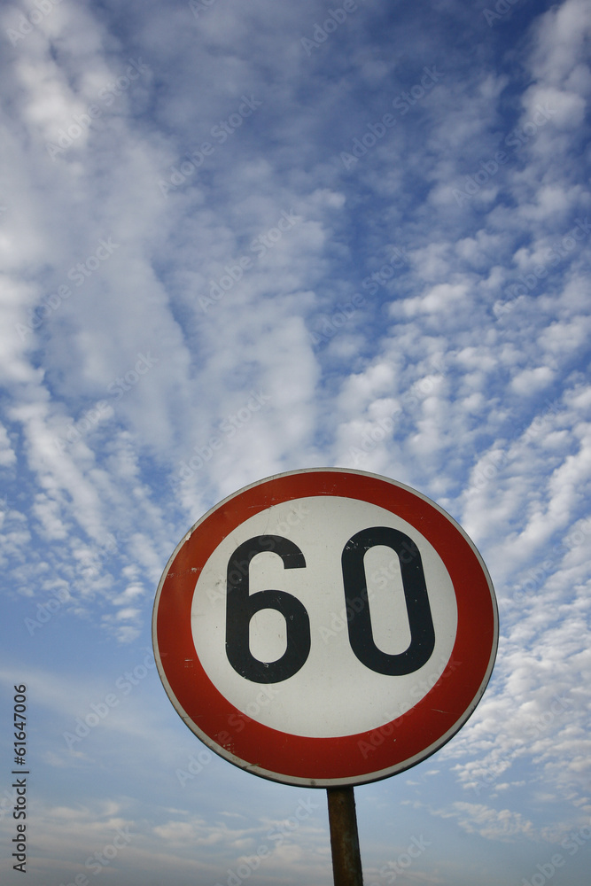 road sing speed limit on sixty road sing speed limit on sixty