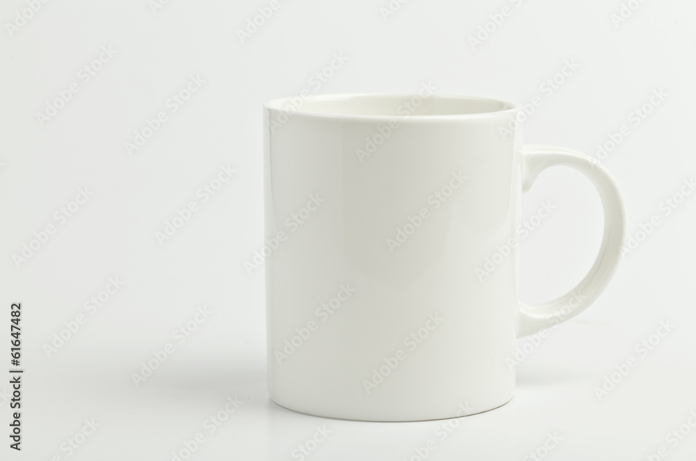 Obraz premium White coffee mug