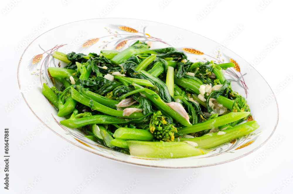 fried vegetables isolated white background fried vegetables isolated white background