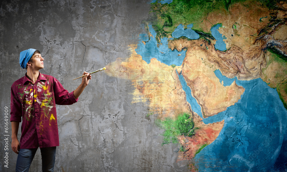 Obraz premium Man painter