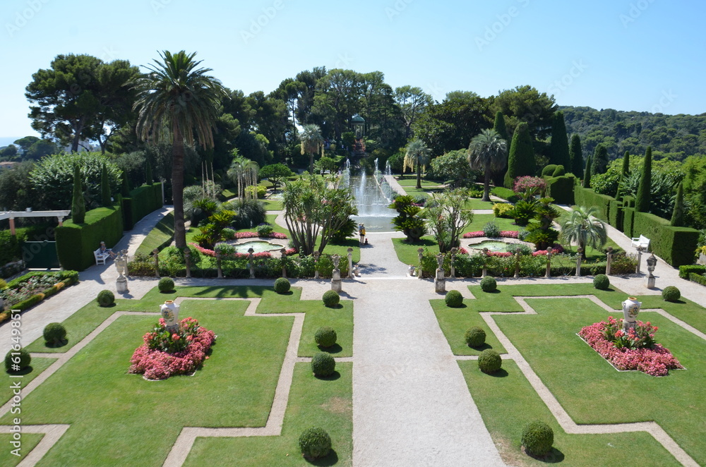 Obraz premium villa Rothschild, Saint Jean Cap Ferrat, jardins