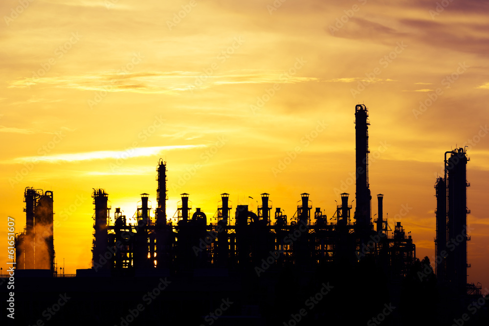 Gas fired power plant and factory building silhouette. Also called gas fired power station or natural gas power plant. That technology to burn natural gas and generate electricity or electrical energy Gas fired power plant and factory building silhouette. Also called gas fired power station or natural gas power plant. That technology to burn natural gas and generate electricity or electrical energy