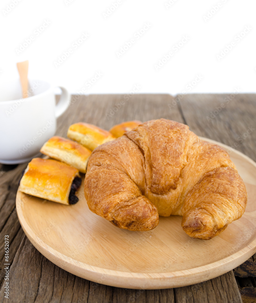fresh croissant and pie fresh croissant and pie