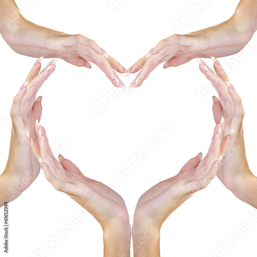 Abstract Heart of female hands.Love Concept.Valentine Day