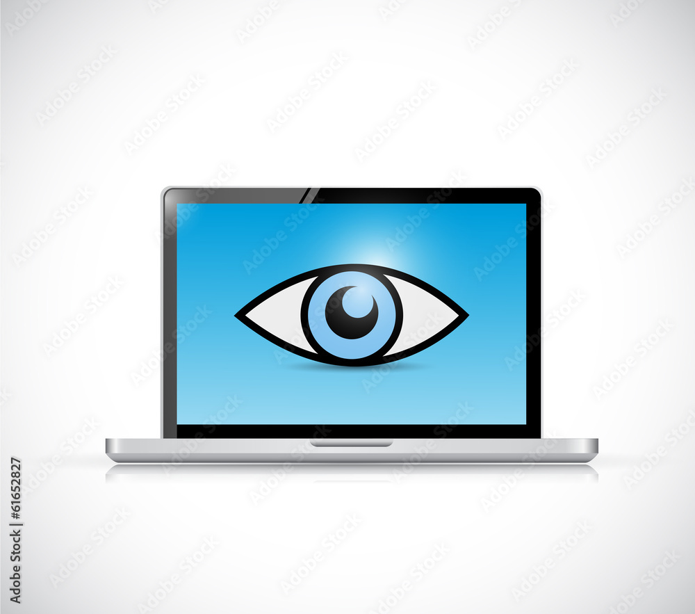 laptop surveillance illustration design laptop surveillance illustration design
