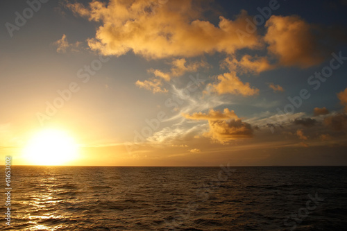 Sunset over the ocean, Vanua Levu island, Fiji