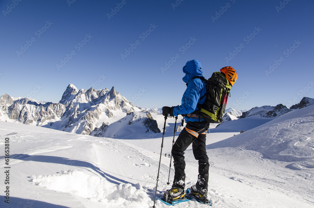 Hiking on Vallee Blanche