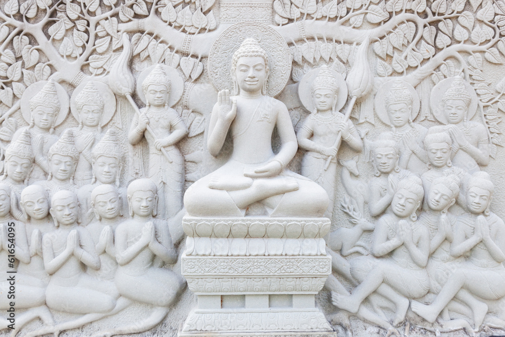 Ancient brick carving art of Buddha