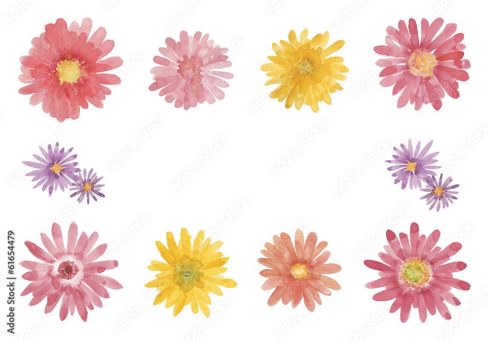 ガーベラの花のセット Stock イラスト Adobe Stock