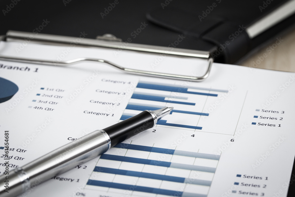Showing business and financial report Showing business and financial report