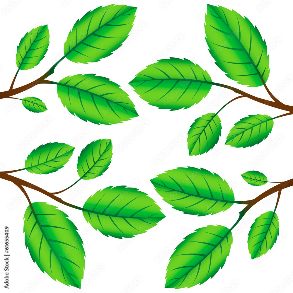 Vector square background with brunches and leafs. Eco concept. N Vector square background with brunches and leafs. Eco concept. N