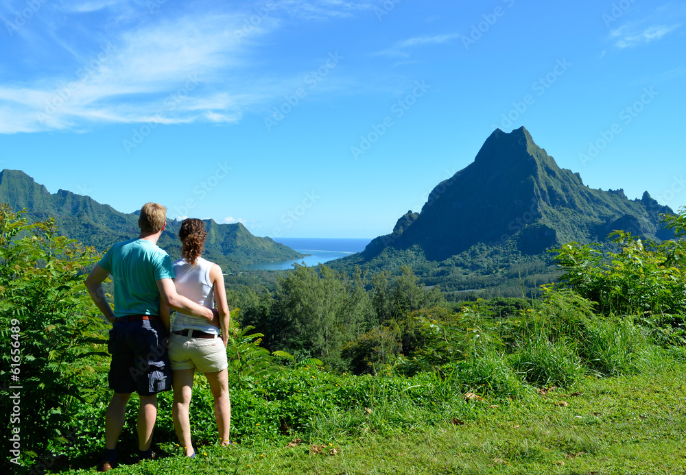 Couple in French Polynesia