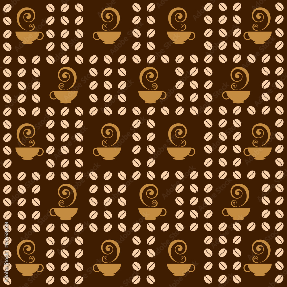 Obraz premium coffee beans and cup background