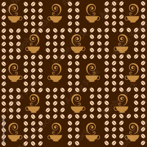 coffee beans and cup background