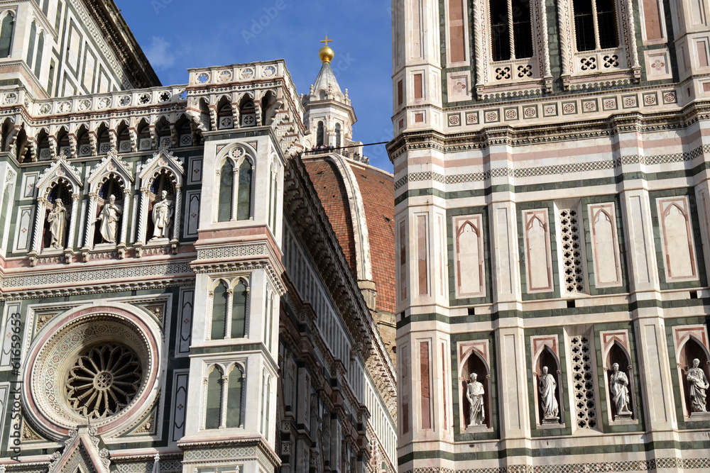 Fototapeta premium Detalle del Duomo de Firenze,Catedral de Florencia.