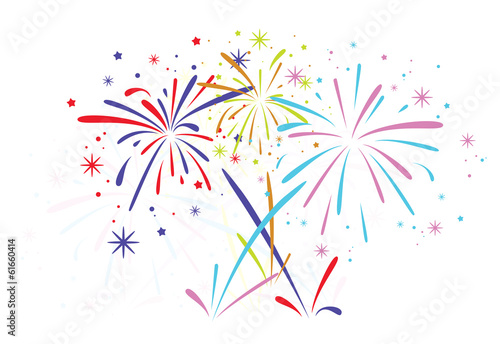 vector abstract  bursting fireworks