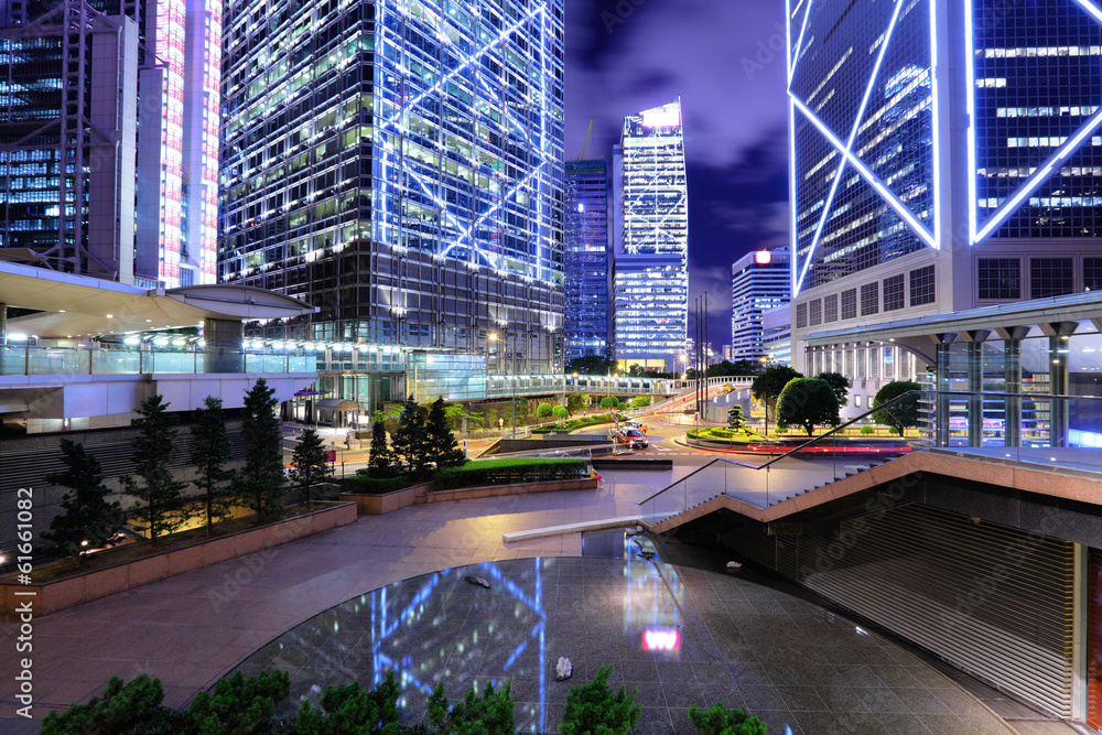 Obraz premium Hong Kong commercial district