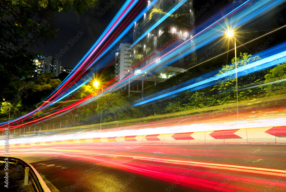 Fototapeta premium Traffic trail in city