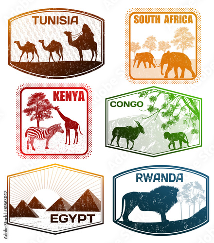 Various African countries stamps