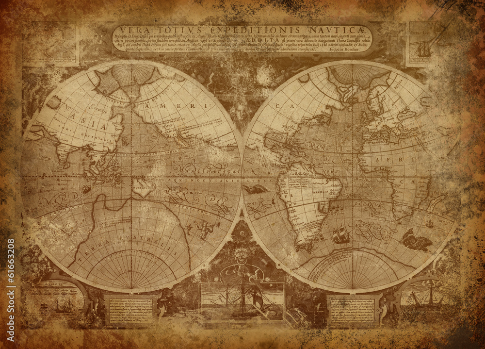 Obraz Mapa starego świata
