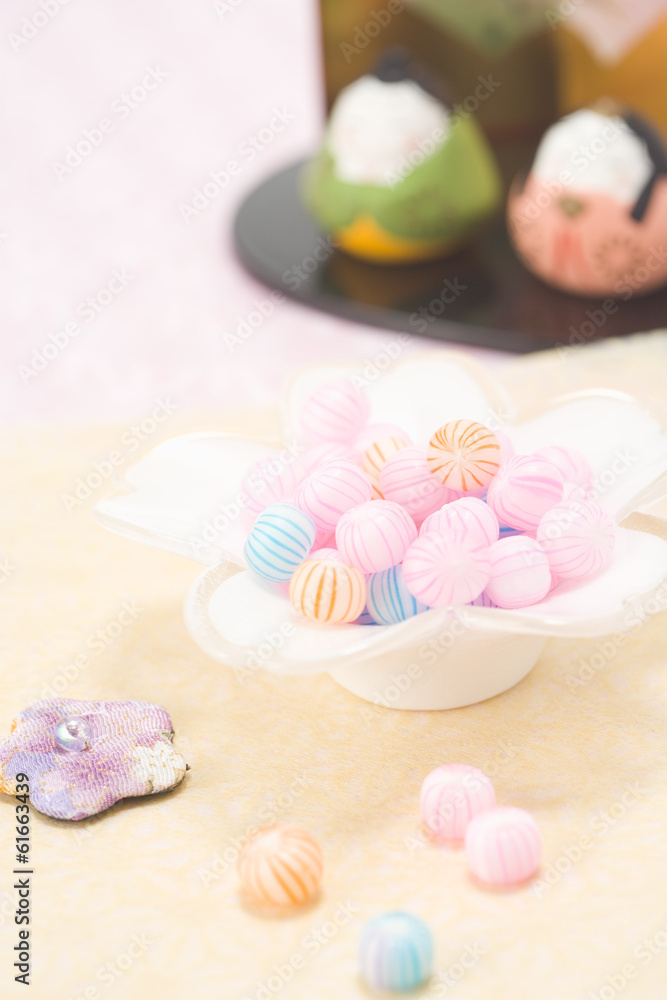 Sweets for offering at the Girls' Festival