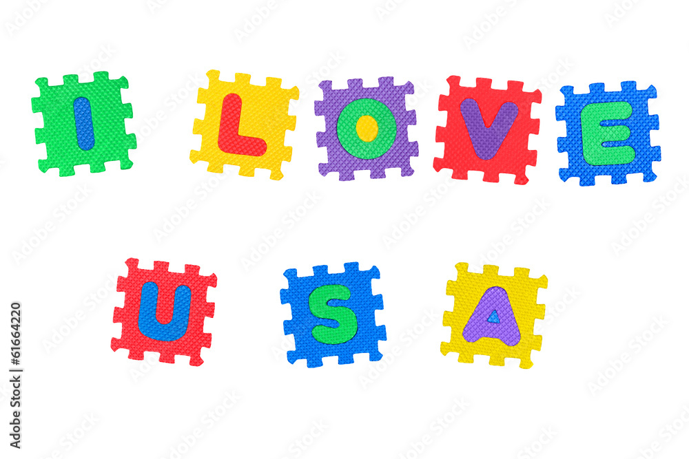 Fototapeta premium I Love USA