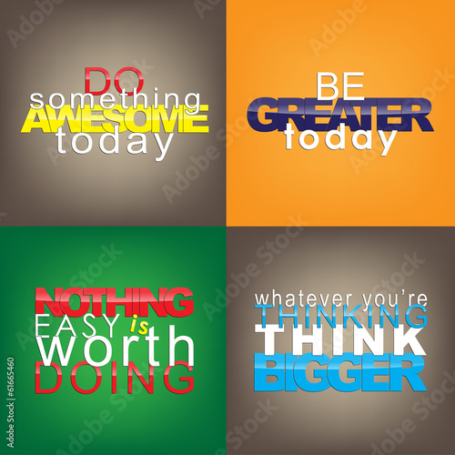 Set Of Motivational Quotes.