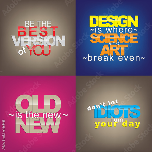 Set Of Motivational Quotes.