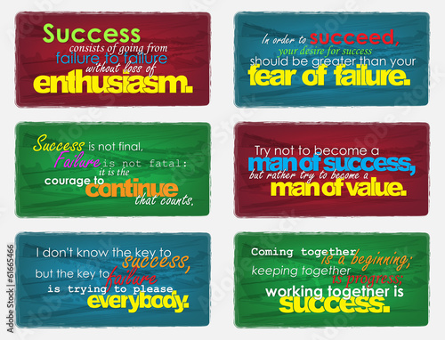 Set Of Motivational Quotes. photo